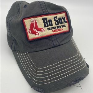 Boston Red Sox Rare MLB Adjustable Strap Back Hat Cap Twins Enterprise Blue.